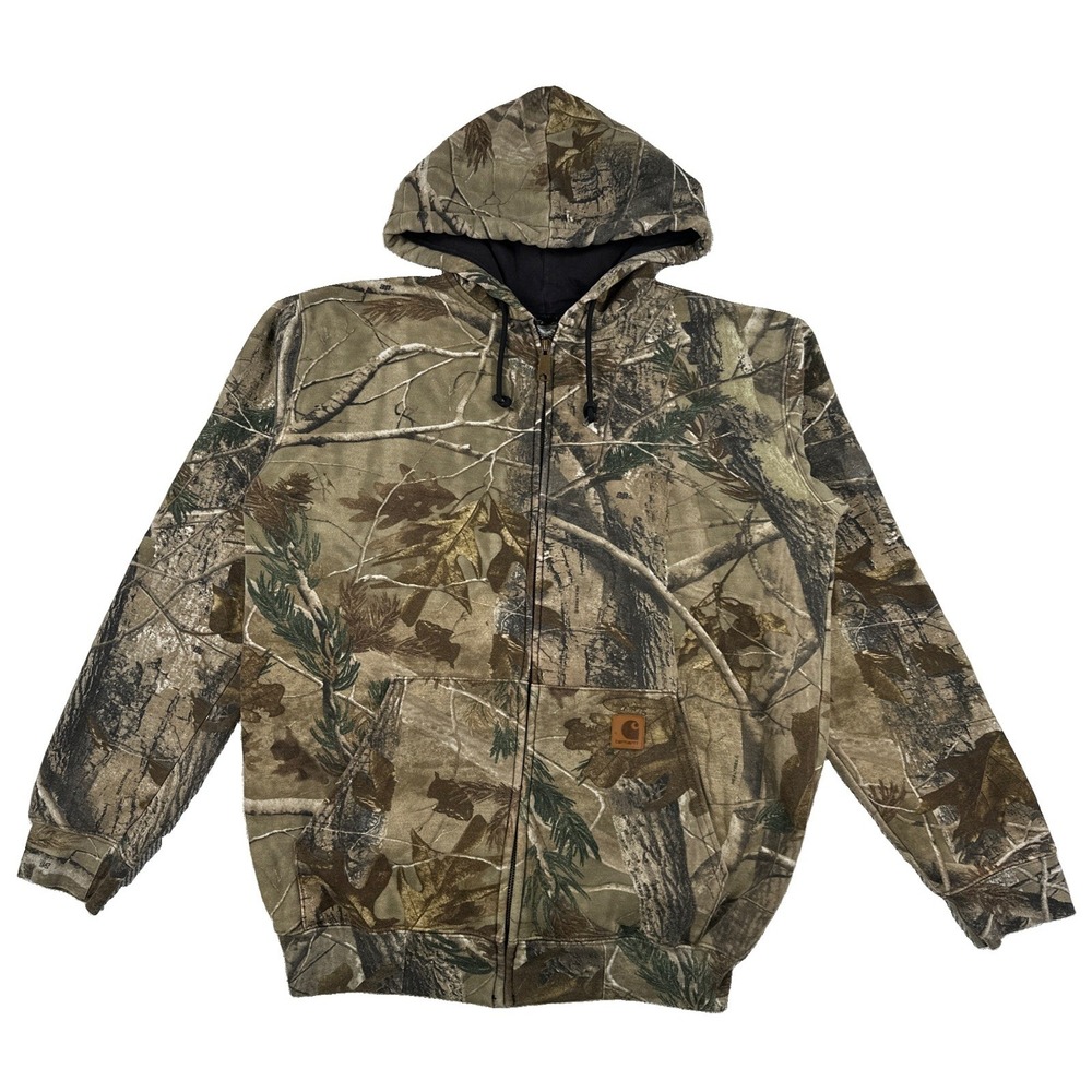 Carhartt Realtree Camo Full Zip Hoodie Men's Medium K289 CAP Y2K